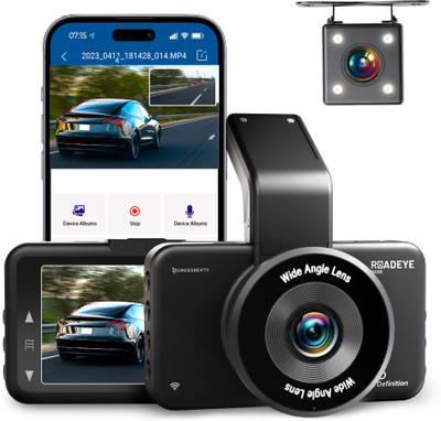 CrossBeats RoadEye DC02 2K FHD Dual Dashcam with Night Vision|ADAS|150 FOV|3 LCD Display In-car Camera System(2 Camera, 2k for front camera, 2k for front camera)