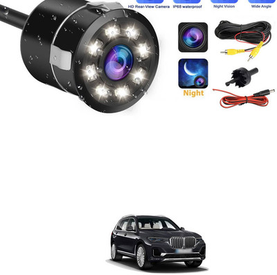 LOVMOTO Car HD Rear View 8 Led Camera Night Vision Reversing Back For X-7 Reverse Assist Camera System(8 Camera, 720 X 1080)
