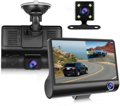 OneXsale 4 inch display Full HD G-Sensor Parking Mode Cycle recording Night Vision Reverse Assist Camera System(3 Camera, 1080P)
