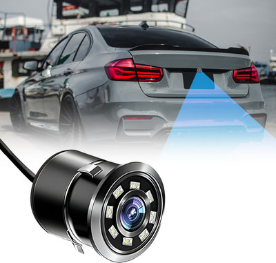 FABTEC 720p AHD 8LED Night Vision Metal Rear View Car Camera for Android Screens Reverse Assist Camera System(1 Camera, 720P)