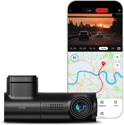 BoAt Hive Dashcam E1 2026 Edition In-car Camera System(1 Camera, 1296P Full HD Recording)