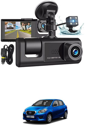 LOVMOTO Universal Dash Cam 3 Channel Front and Rear Inside Dash Camera for Cars SG49 Reverse Assist Camera System(3 Camera, 720 X 480)