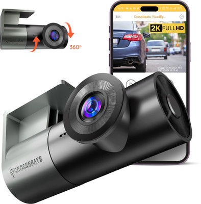 CrossBeats RoadEye Neo 2MP FHD Dashcam|360 Front Cam|170 Wide Angle|G-Sensor|WiFi & App In-car Camera System(1 Camera, 1920*1080P)