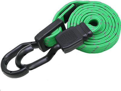 Hybrid Motors Adjustable FlBungee Cord Hooks, Bungee Cords, (Reflective GREEN, Length 36'') Vehicle Cargo Net