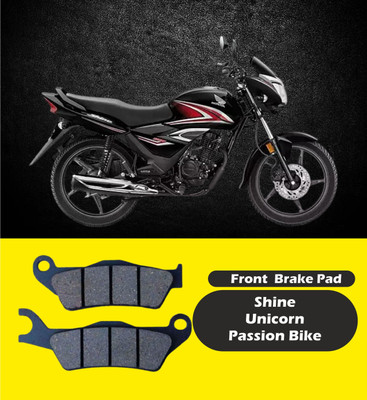 AUTOMOLD Front Brake Pad/Disc Pad Imported Compatible for Shine/Unicorn/Passion Bike Vehicle Disc Pad(Pack of 2)