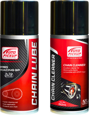AUTO PICKUP Chain Lube and Cleaner Spray Combo (150 ml, Pack of 2) Engine Cleaner(300 ml)