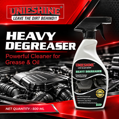 UNIESHINE Heavy Degreaser | Ready to Use | Alloy & Metal Cleaner | Oil & Grime Remover Engine Cleaner(500 ml)