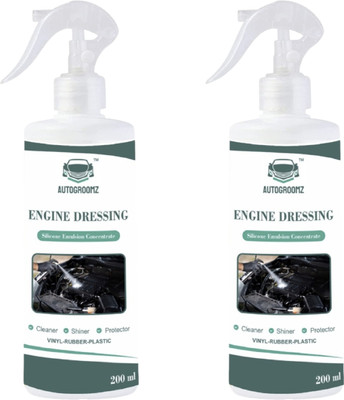 AUTOGROOMZ Engine Dressing Silicone Emulsion Concentrate for Car ( Pack of 2) Engine Cleaner(400 ml)