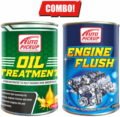 AUTO PICKUP Oil Treatment & Engine Flush Pack Of 2 250ml Engine Cleaner(250 ml)