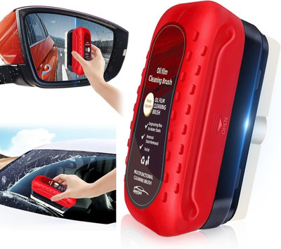 Snehmurti Automotive glass Cleaning Brush,Car Glass Oil Film Removal Cleaner Liquid Vehicle Glass Cleaner(100 ml)