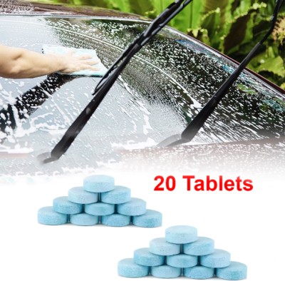 GOLDINKS 20 Tablet Car Auto Windshield Wiper Glass Cleaner Effervescent Detergent Solid Tablet Concentrate Vehicle Glass Cleaner(20 g)