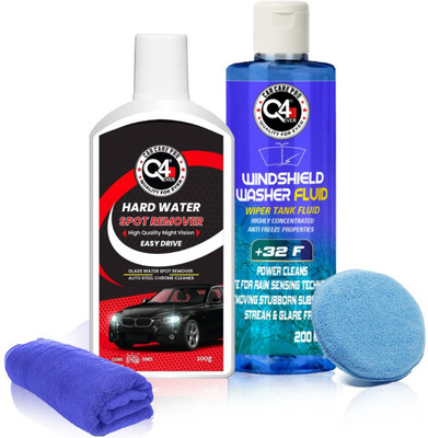 Q4EVER Q4 EVER Auto Care Glass Polish Hard Water Spot Remover (4 Items Pack Cream) Liquid Vehicle Glass Cleaner(120 g)