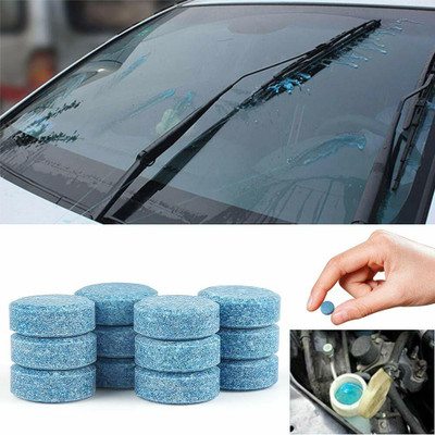 GOLDINKS 10PCS-1Set Car Windshield Glass Cleaner Wiper Detergent Effervescent Tablets Tablet Concentrate Vehicle Glass Cleaner(10 g)