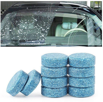 SRK TREADING glass cleaning Tablets Window Cleaner Glass Wash Cleaning tablet pack of 10 Tablet Concentrate Vehicle Glass Cleaner(10 g)