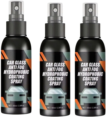 Vixora Car Glass Anti Fog Hydrophobic Coating Spray(Pack 3) Liquid Vehicle Glass Cleaner(300 ml)