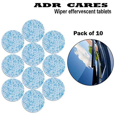 ADR CARES ADR 10PCS/1Set Car Wiper Detergent Effervescent Tablets Washer Auto Windshield Cleaner Glass Wash Cleaning Compact Concentrated Tools (5) Tablet Concentrate Vehicle Glass Cleaner(30 g)