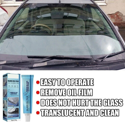 MD Retail Car Glass Oil Film Cleaner - Glass Oil Film Removing Paste Liquid Vehicle Glass Cleaner(30 g)