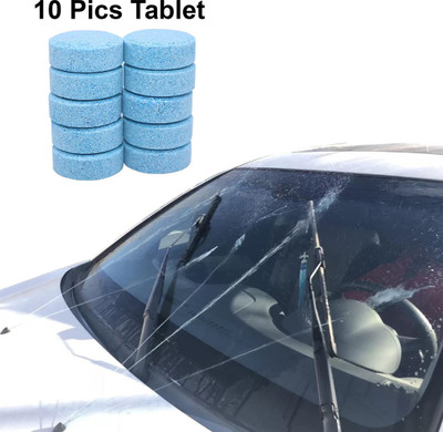 GOLDINKS 10 PCS Car Windshield Glass Cleaner Solid Wiper Detergent Effervescent Tablet Concentrate Vehicle Glass Cleaner(10 g)