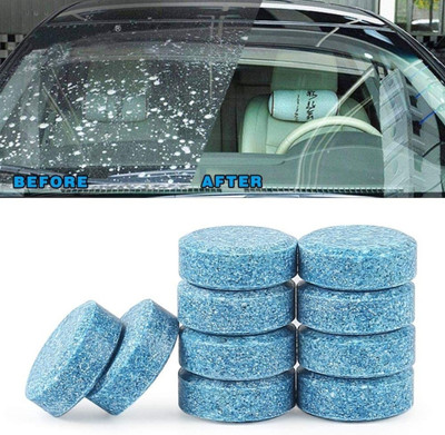 AADHYA EXPO Car Accessories in 10PCS/1Set Car Wiper Detergent Effervescent Tablets Washer Auto Windshield Cleaner Glass Wash Cleaning Tablet Concentrate Vehicle Glass Cleaner(20 g)
