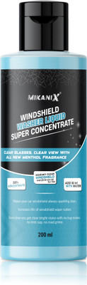 MIKANIX Car Windshield Washer Liquid | Concentrate Wiper Cleaner | To Remove Dirt | Liquid Vehicle Glass Cleaner(200 ml)