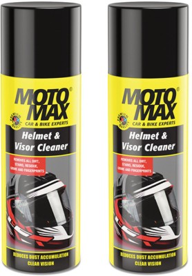 Motomax Helmet & Visor cleaner Pack of 2 , for removing dust Liquid Vehicle Glass Cleaner(400 ml)