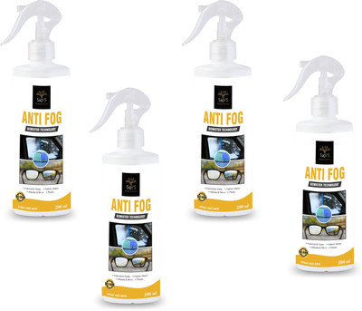 SAPI'S Antifog Spray For Car Windshield, Helmet Visor Pack of 4 Liquid Vehicle Glass Cleaner(800 ml)