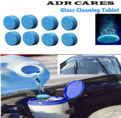 ADR CARES AD 8PCS/1Set Car Wiper Detergent Effervescent Tablets Washer Auto Windshield Cleaner Glass Wash Cleaning Compact Concentrated Tools (5) Tablet Concentrate Vehicle Glass Cleaner(24 g)