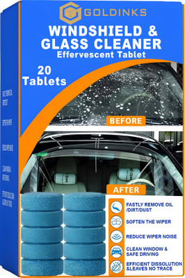 GOLDINKS 20 Tablet Car Accessories Windshield Glass cleaning Effervescent Tablet Concentrate Vehicle Glass Cleaner(20 g)