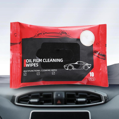 Budieggs Car Cleaning Wipes 10 Pcs | Cleaning & Polishing The Car (Pack of 1) Solid Handheld Vehicle Glass Cleaner(10 ml)