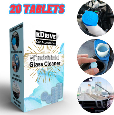 kdrive Car Windshield washer Tablet | Windshield washer tablet | (20 piece) Tablet Concentrate Vehicle Glass Cleaner(20 g)