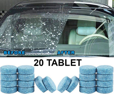GOLDINKS 20 Tablet Car Accessories Windshield Wiper Glass cleaning Detergent Effervescent Tablet Concentrate Vehicle Glass Cleaner(20 g)
