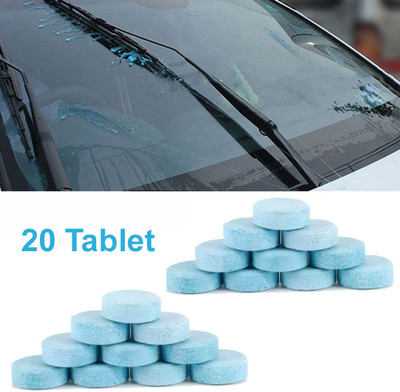 GOLDINKS 20 Tablet Car Auto Glass Cleaner Wiper Washer Windshield Effervescent Detergent Tablet Concentrate Vehicle Glass Cleaner(20 g)
