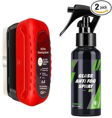 SEAVOKES Car Glass Oil Film Remover & Anti-Fog Glass Cleaner Solid Handheld Vehicle Glass Cleaner(100 ml)