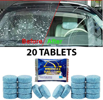 GOLDINKS 20 pcs Tablet Car Accessories car Windshield Wiper Glass cleaning Effervescent Tablet Concentrate Vehicle Glass Cleaner(20 g)
