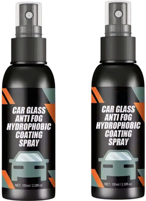 Vixora Car Glass Cleaner Anti Fog Spray Hydrophobic Coating Rainproof(Pack Of 2) Liquid Vehicle Glass Cleaner(200 ml)