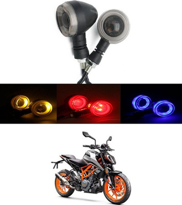 RKPSP Front, Rear LED Indicator Light for KTM Universal For Bike(Yellow, Red, Blue)