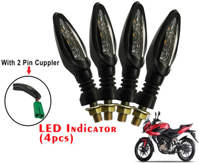Generox Front, Rear LED Indicator Light for Bajaj Pulsar 150 AS(Yellow)