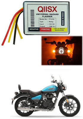 Qiisx Front, Rear Flasher Indicator Light for Royal Enfield Meteor 350(Multicolor)