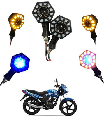 MATIES Front LED Indicator Light for Universal For Bike Universal For Bike(Blue, Yellow)