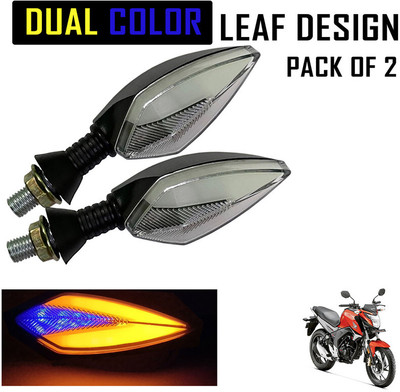 Shopland Front, Rear LED Indicator Light for Honda CB Hornet 160(Amber, Blue)