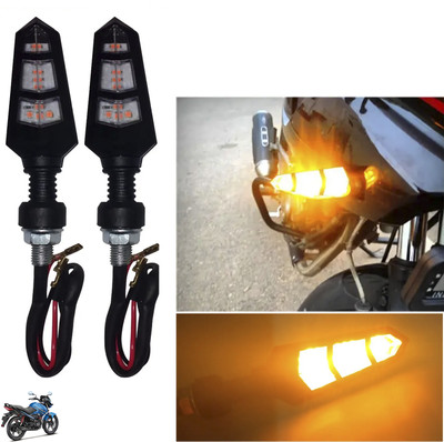 Pious Front, Rear LED Indicator Light for Hero Glamour FI(Amber)