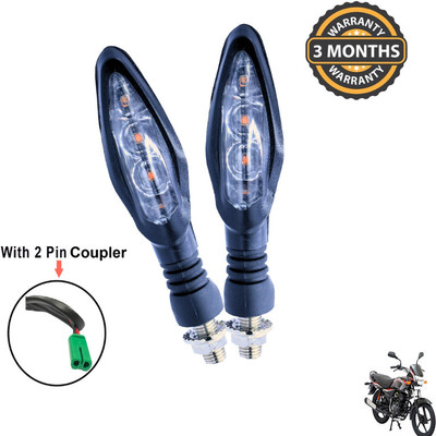 Generox Front, Rear LED Indicator Light for Bajaj Platina 125(Yellow)