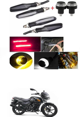 E-Shoppe Front, Rear, Side LED Indicator Light for TVS Flame SR125(Yellow, Blue)