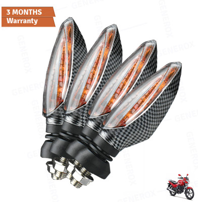 Generox Front, Rear LED Indicator Light for Hero Achiever(Amber)
