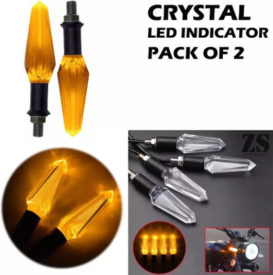 Hybrid Motors Front, Rear LED Indicator Light for Universal For Bike Universal For Bike(Yellow)