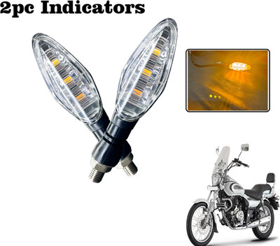 Shopland Front, Rear LED Indicator Light for Bajaj Avenger 220(Amber)