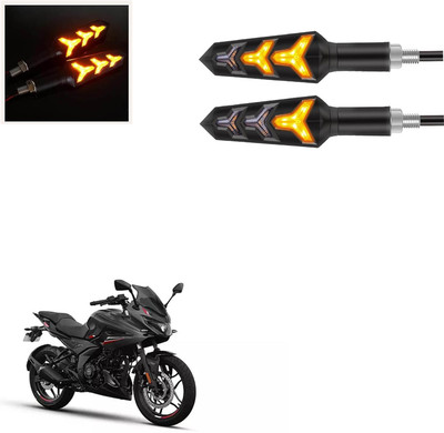 Vagary Front, Rear LED Indicator Light for Bajaj Pulsar 220 DTS-i(Amber)