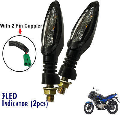 Generox Front, Rear LED Indicator Light for Bajaj Pulsar 150(Yellow)