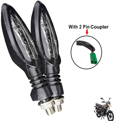 Generox Front, Rear LED Indicator Light for Bajaj Platina 125(Yellow)