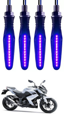 E-Shoppe Front, Rear, Side LED Indicator Light for Kawasaki Universal For Bike(Blue)
